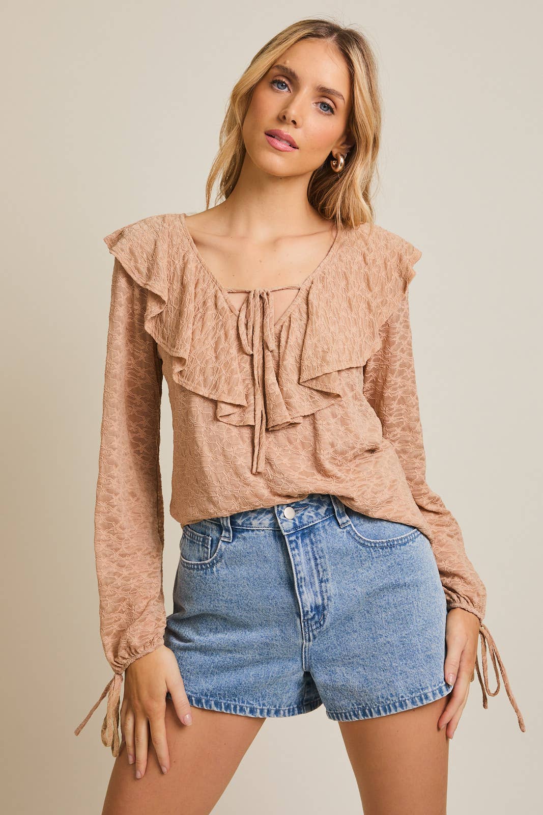 Katrina Ruffle Tie Top
