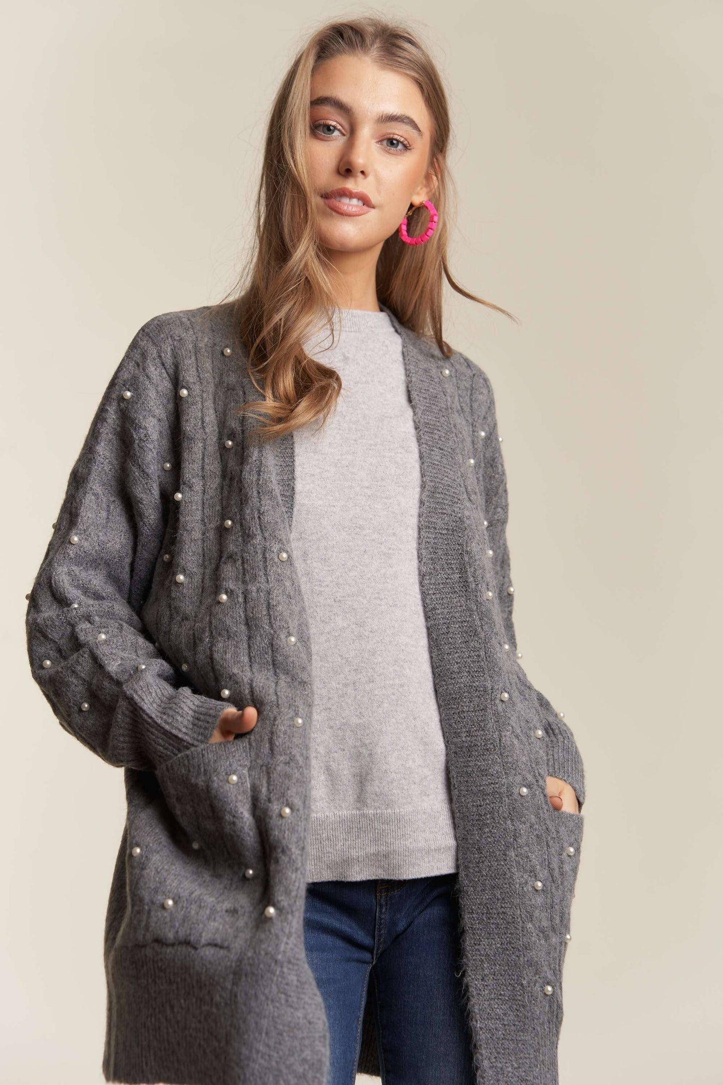 Allie Pearl Detail Cardigan