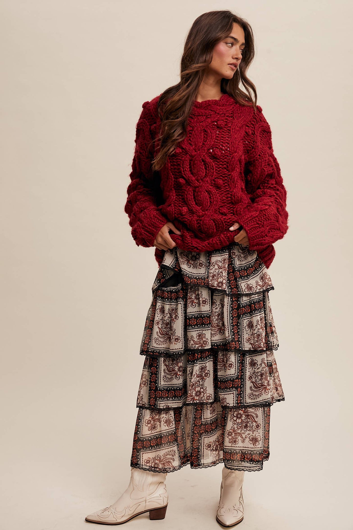 Penelope Chunky Knit Sweater - Two Colors