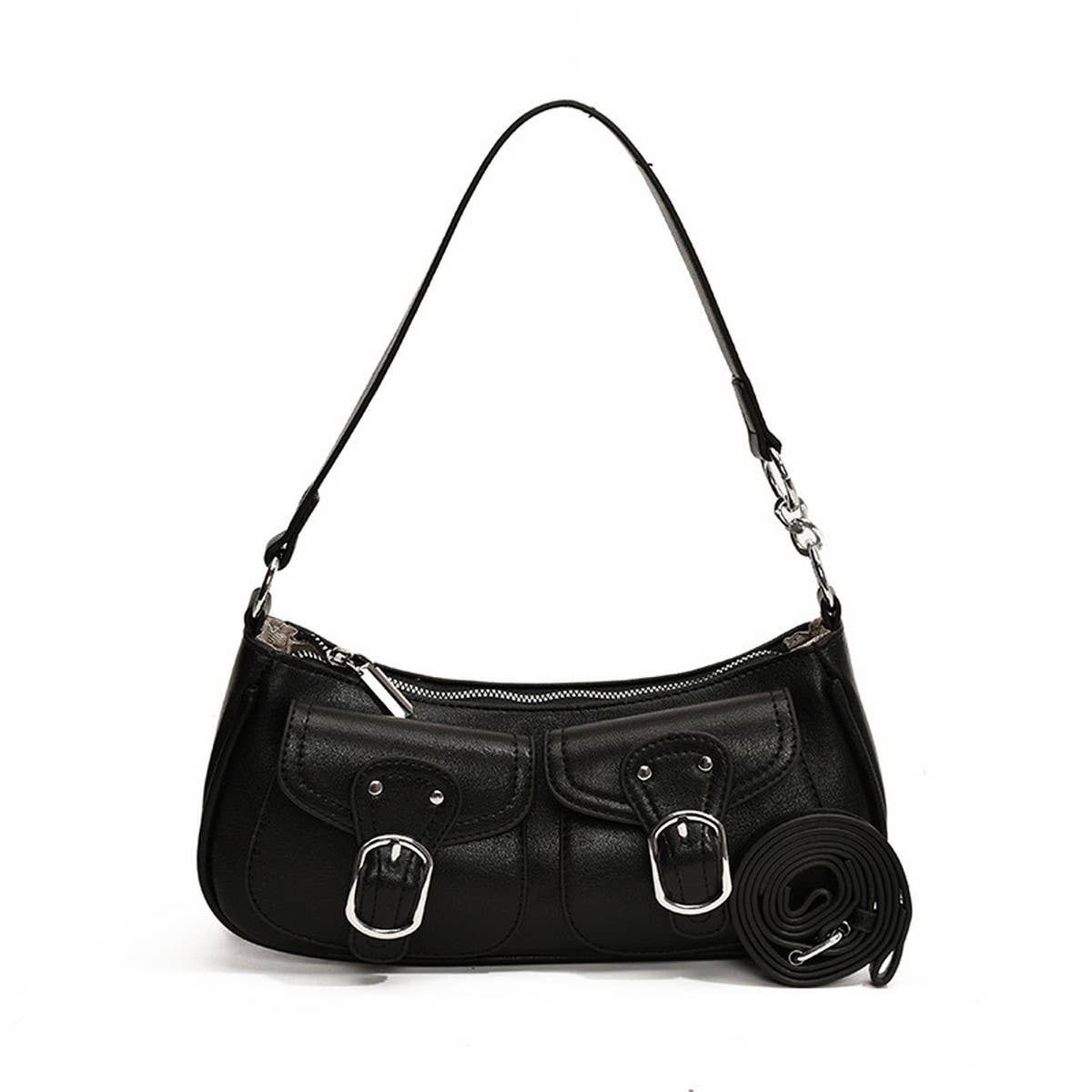 Brooklyn Buckle Shoulder Bag - Two Colors