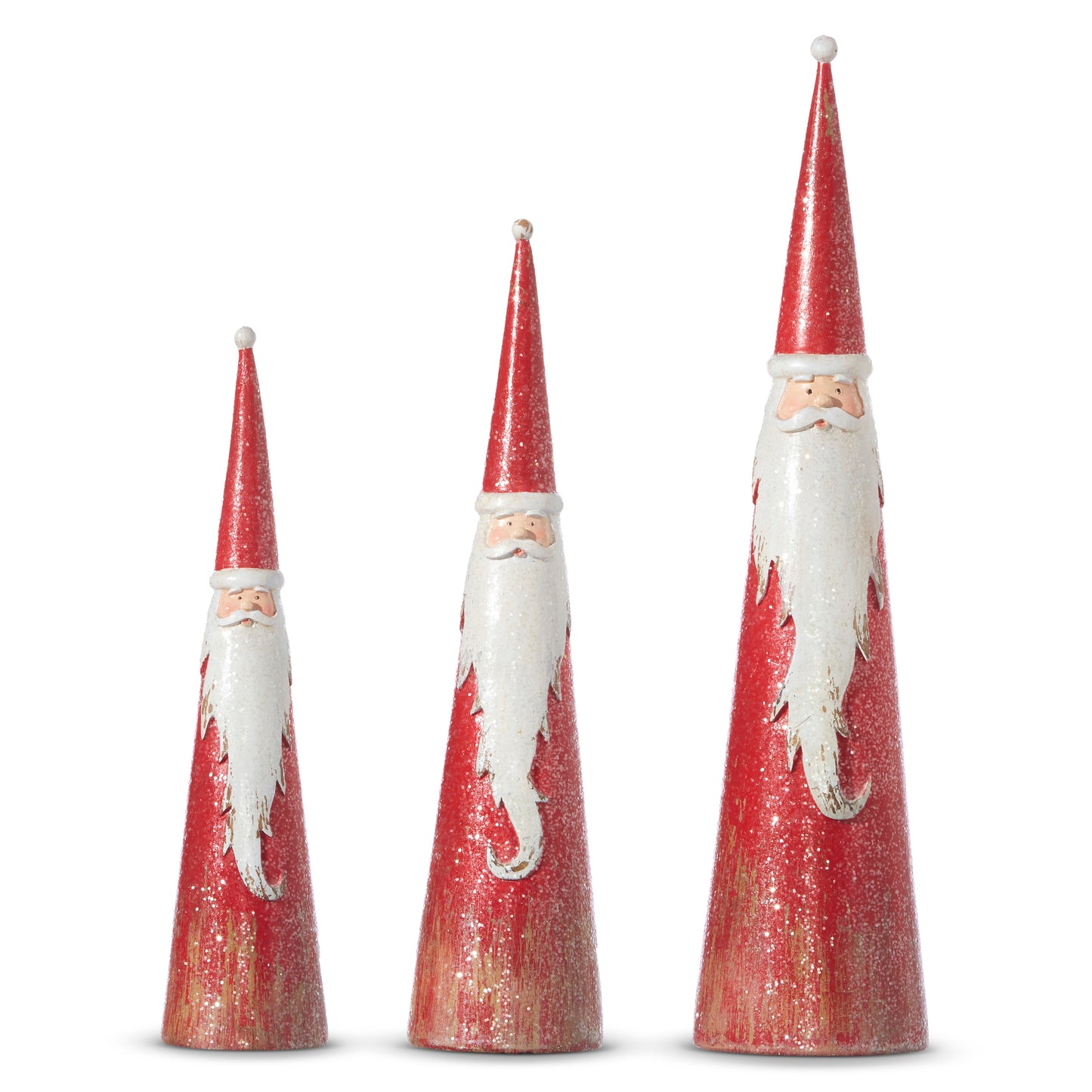 Frosted Cone Santas