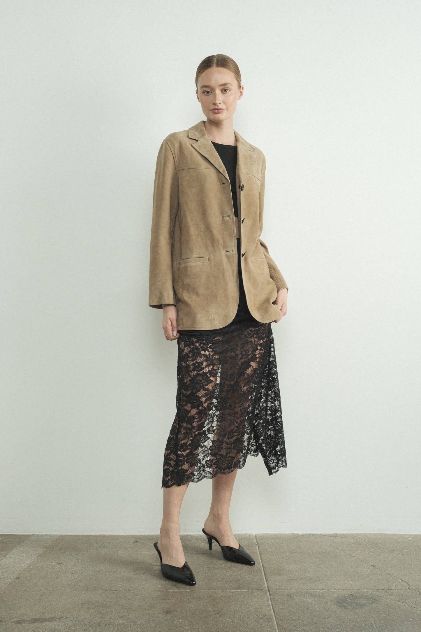 Macy Suede Blazer Jacket