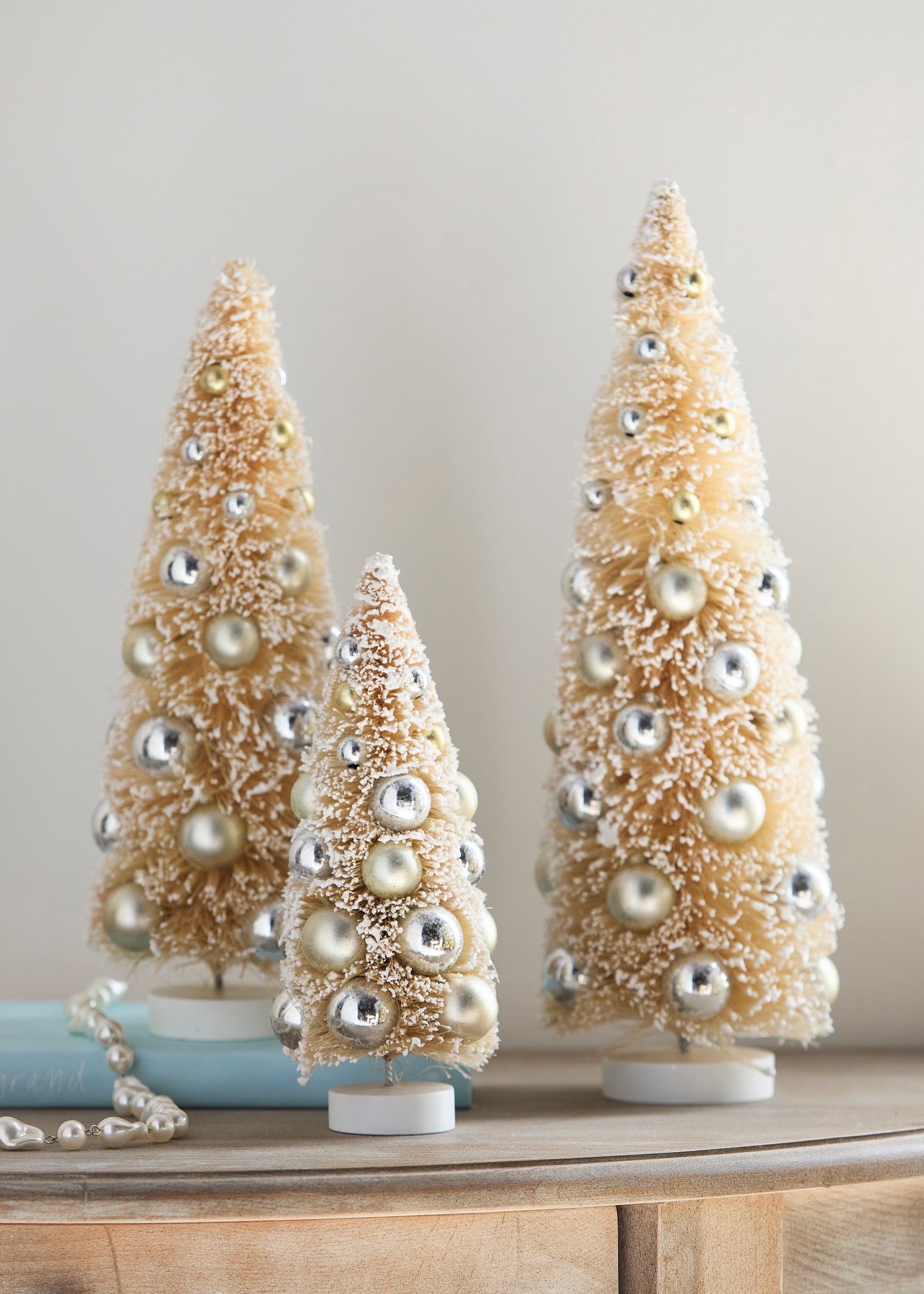 Vintage Ball Ornaments Bottle Brush Trees