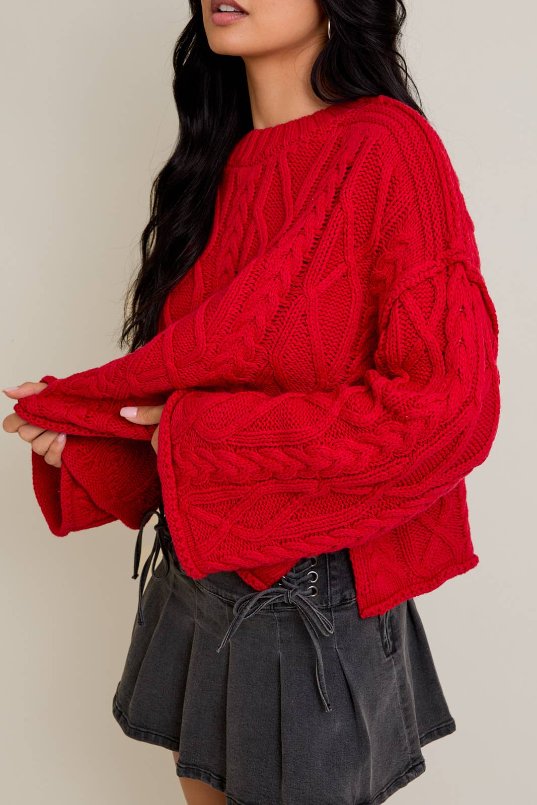 Jewel Cable Knit Sweater