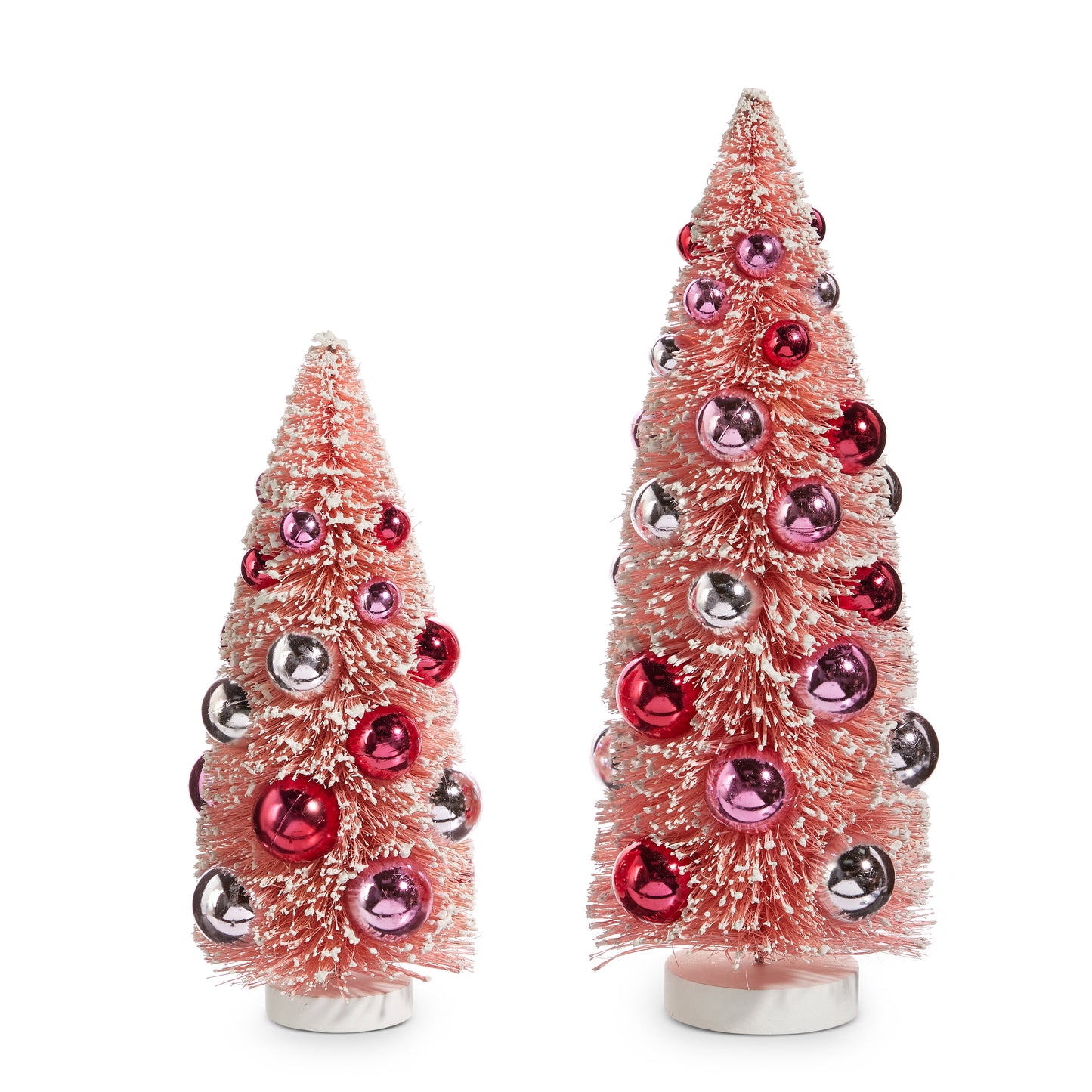 Vintage Pink Ball Brush Trees