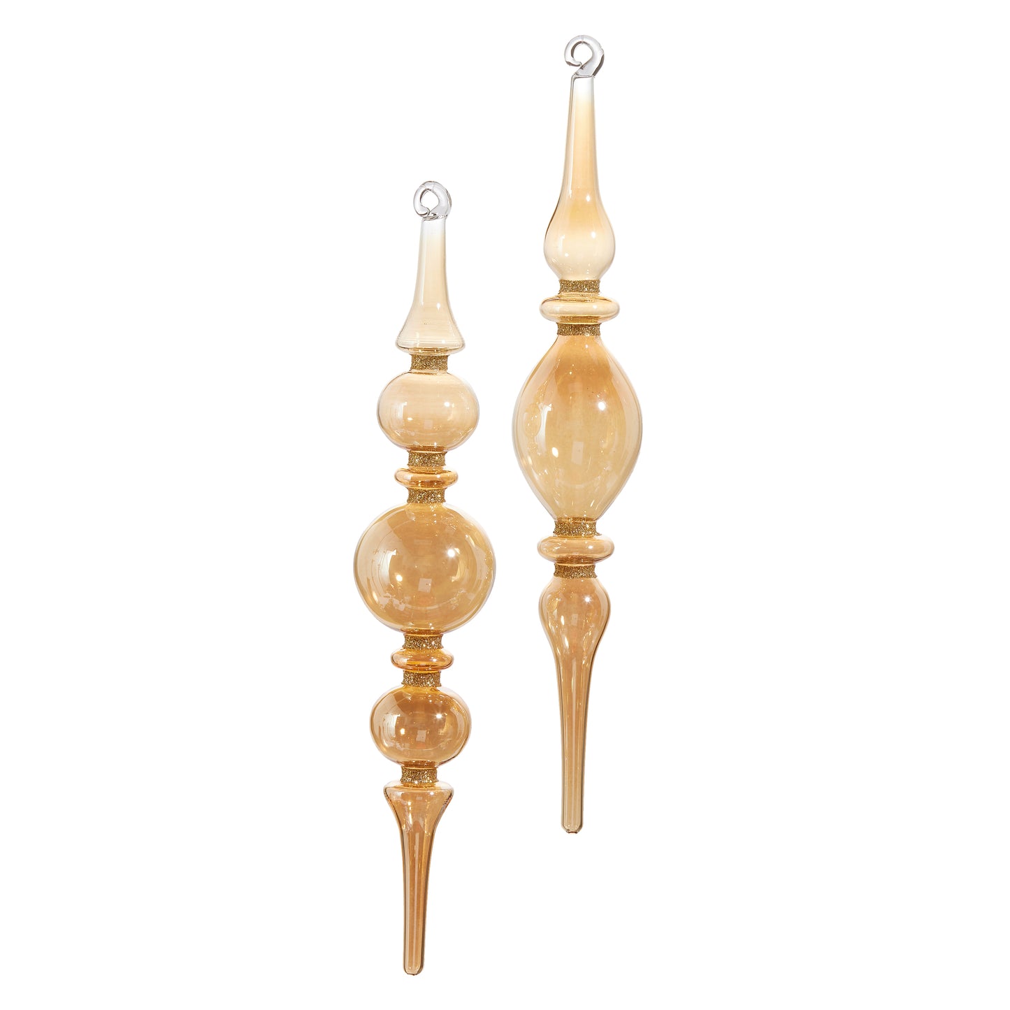 12" Champagne Finial Ornament