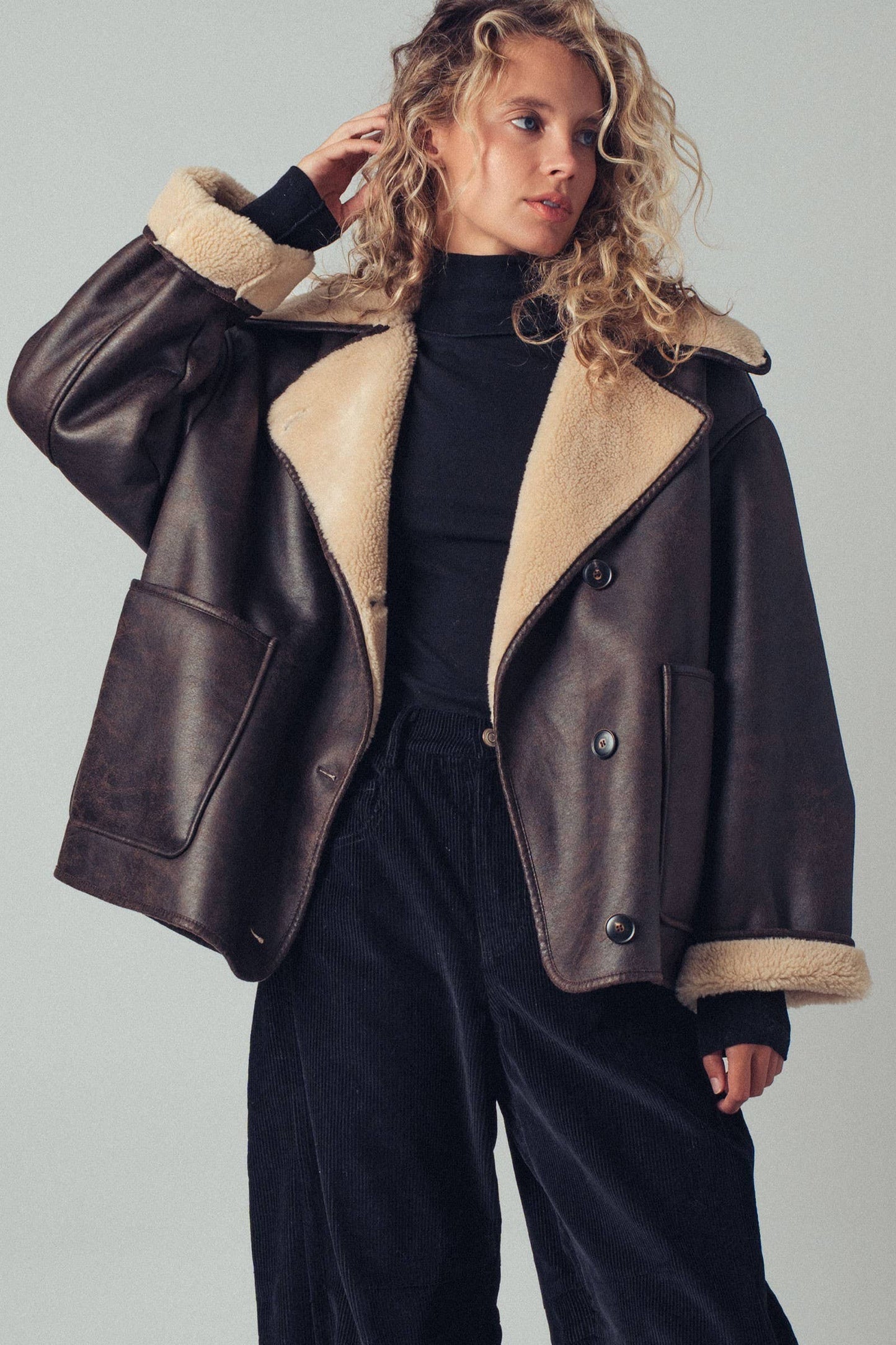 Midnight Run Aviator Leather Jacket