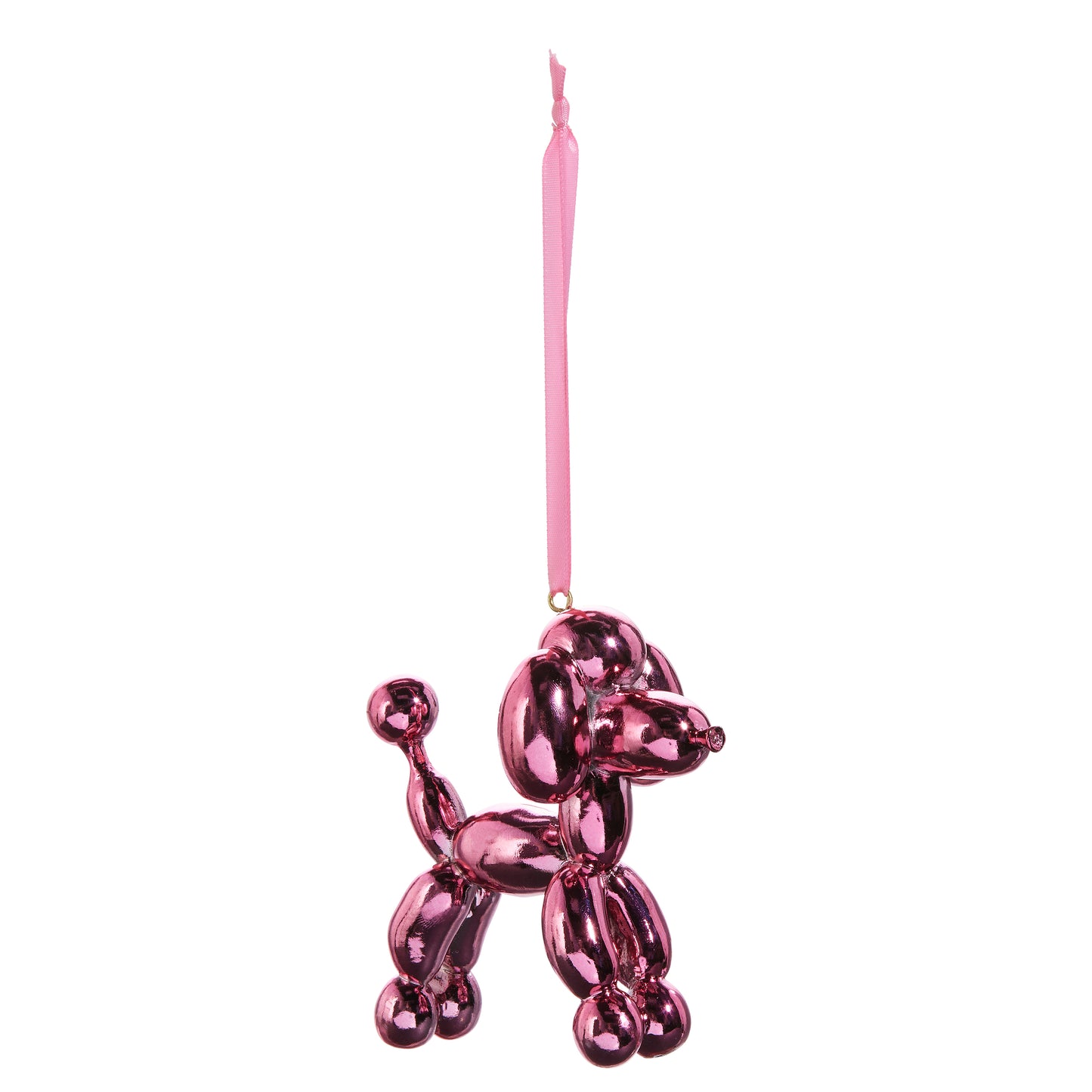3.45" Metallic Pink Dog Balloon Ornament