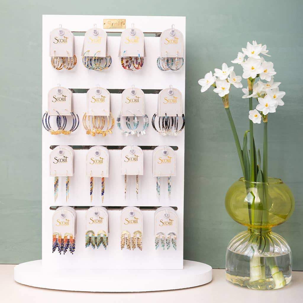 Miyuki Rainbow Fringe Earring - Three Colors