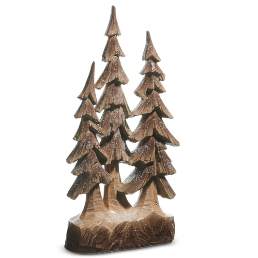 16.5" Carved Wood Trees