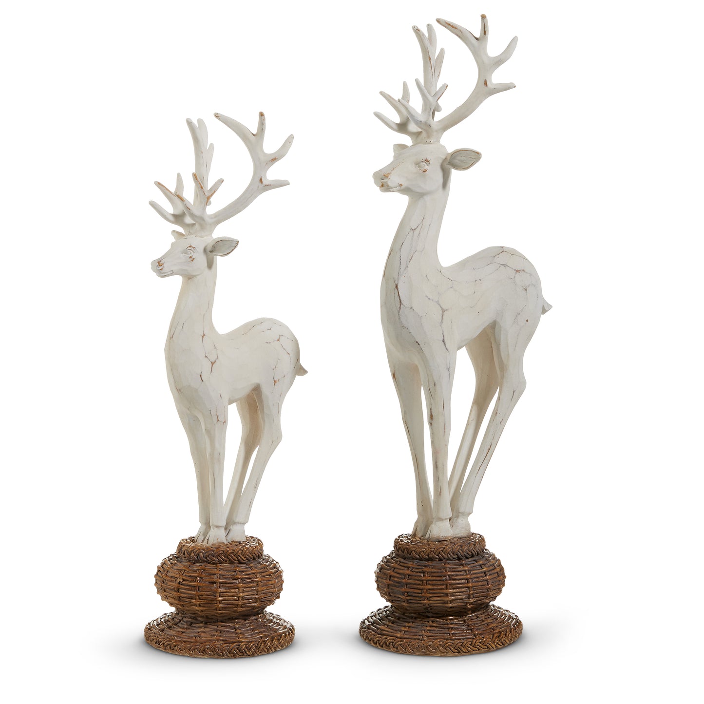 Whitewash Deer on Woven Base