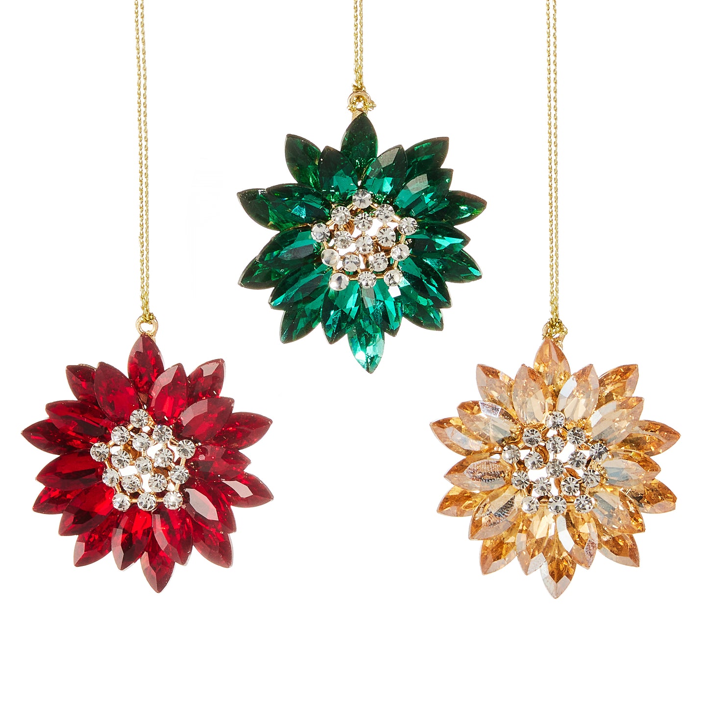 Jewel Tone Brooch Ornaments