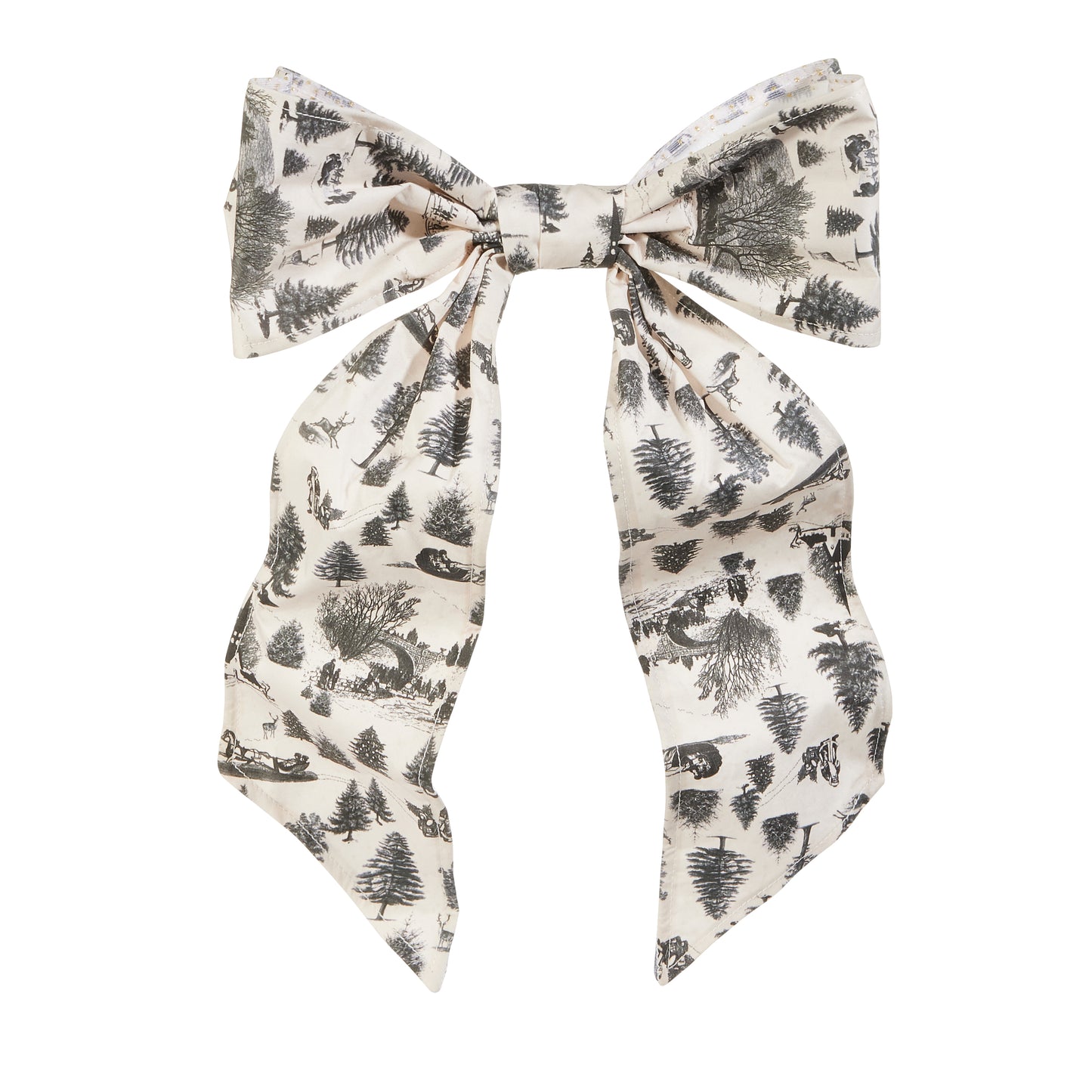 18" Toile Wired Clip On Bow