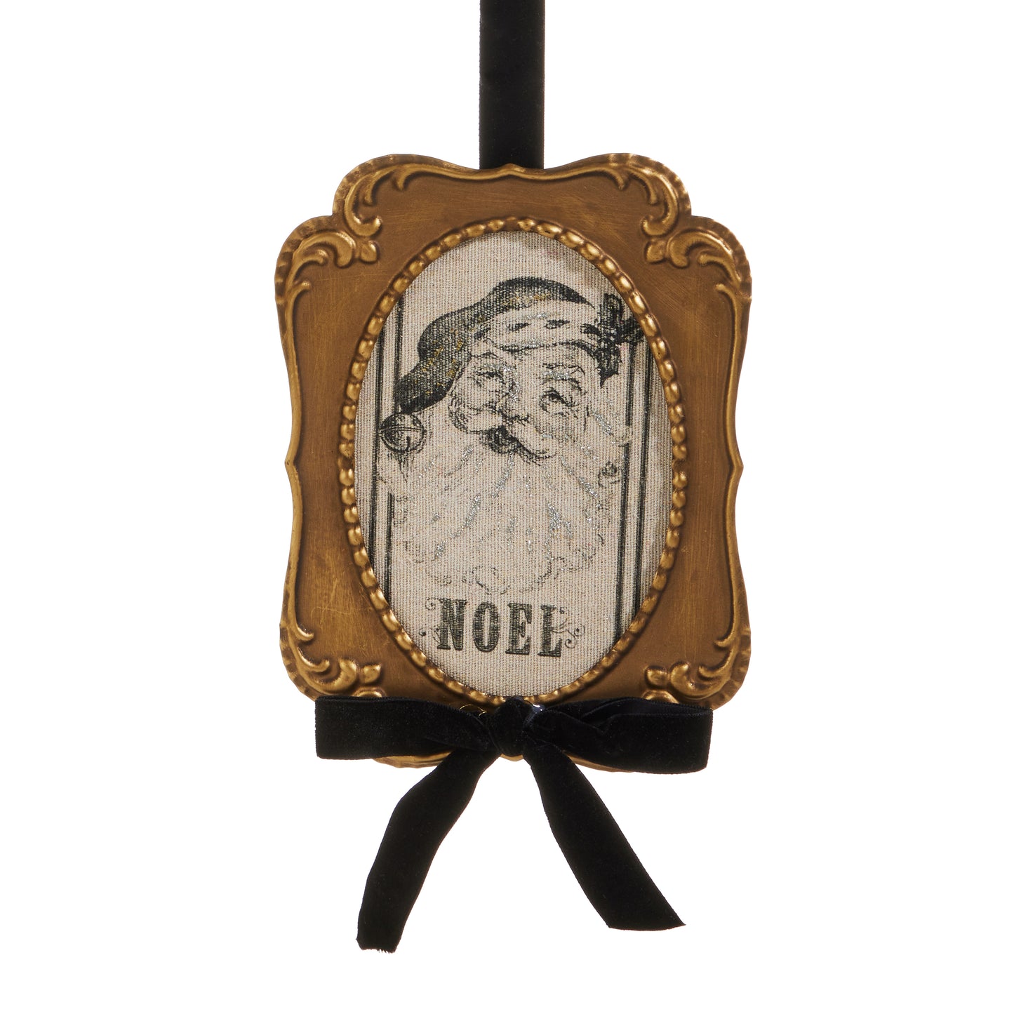 7" Vintage Santa Framed Ornament