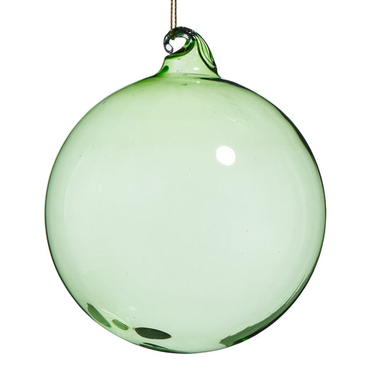 4" Green Blown Glass Ornament