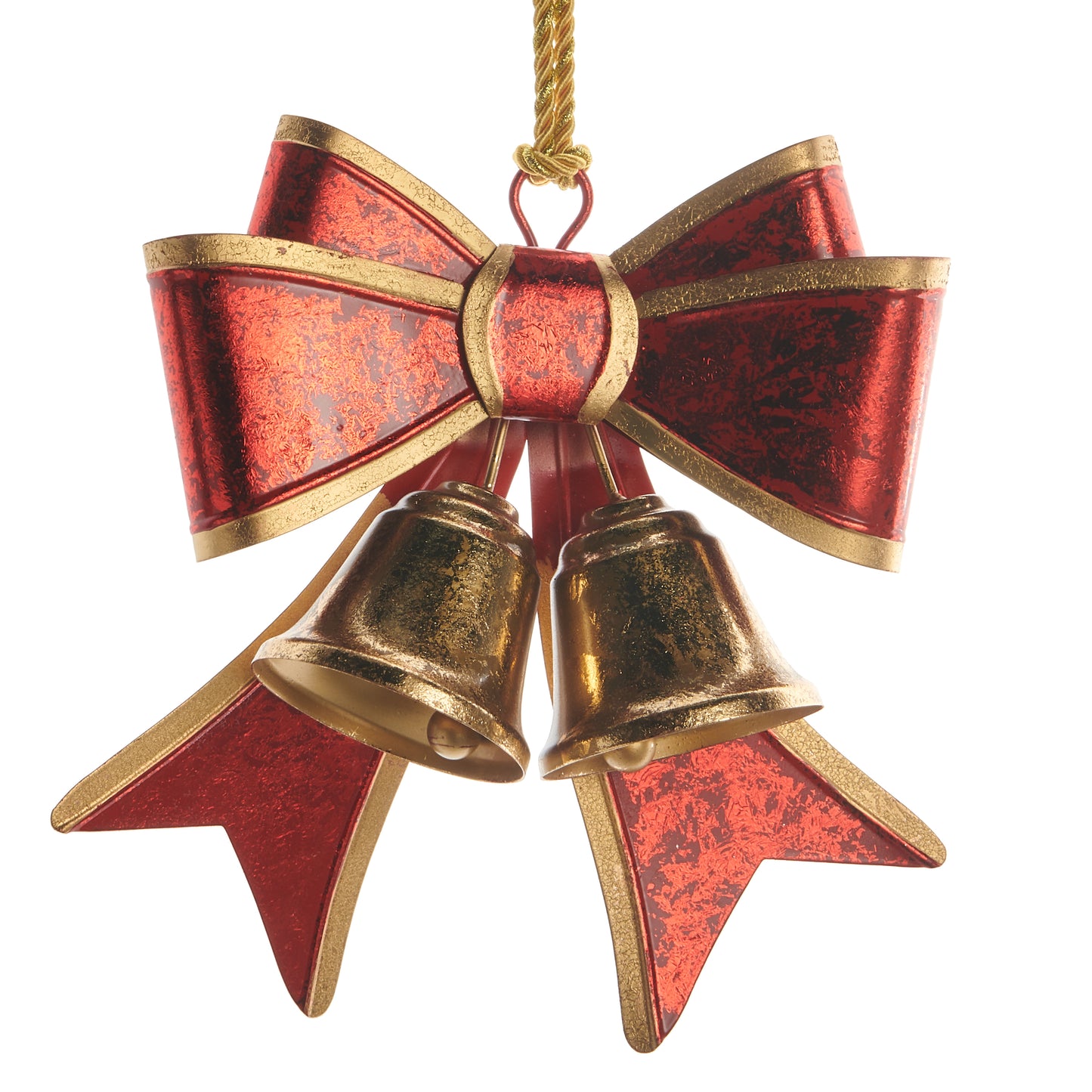 9.25" Red Row With Bells Ornament