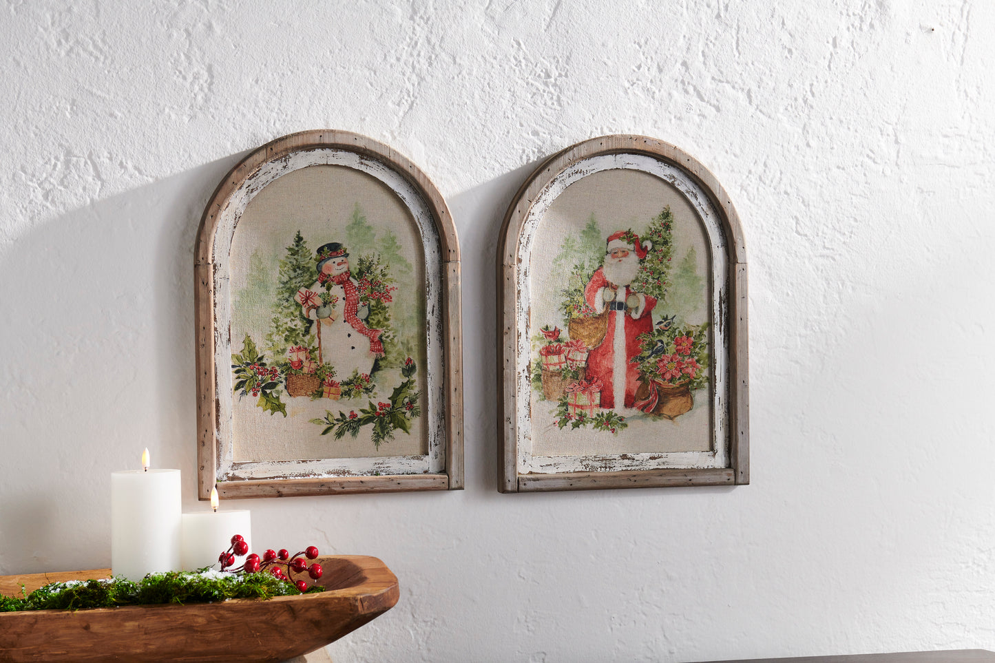 16.5" Framed Snowman Wall Art