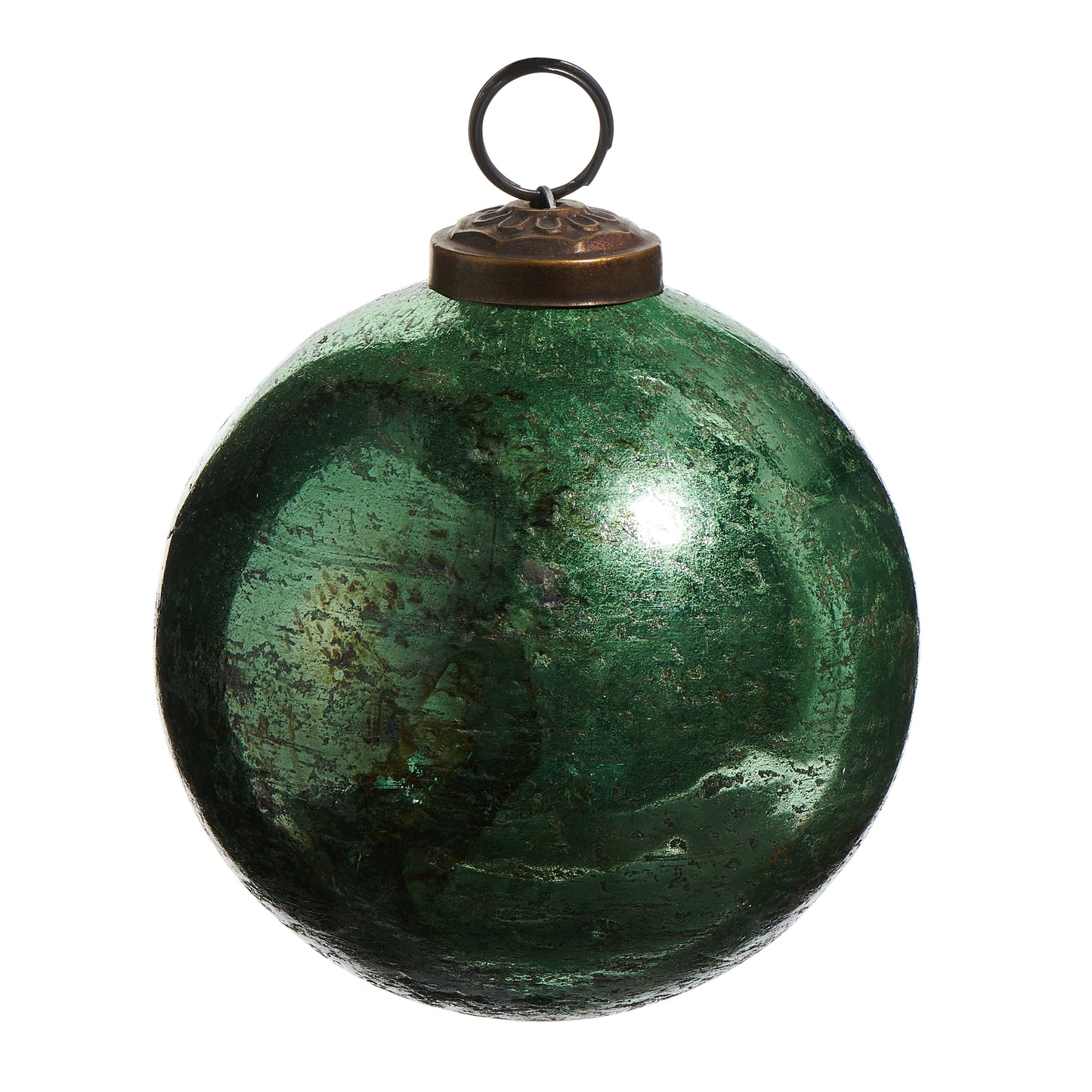 4" Green Marble Finish Ornament