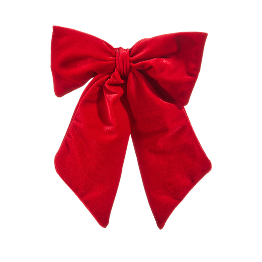11" Velvet Clip On Bow - Two Colors
