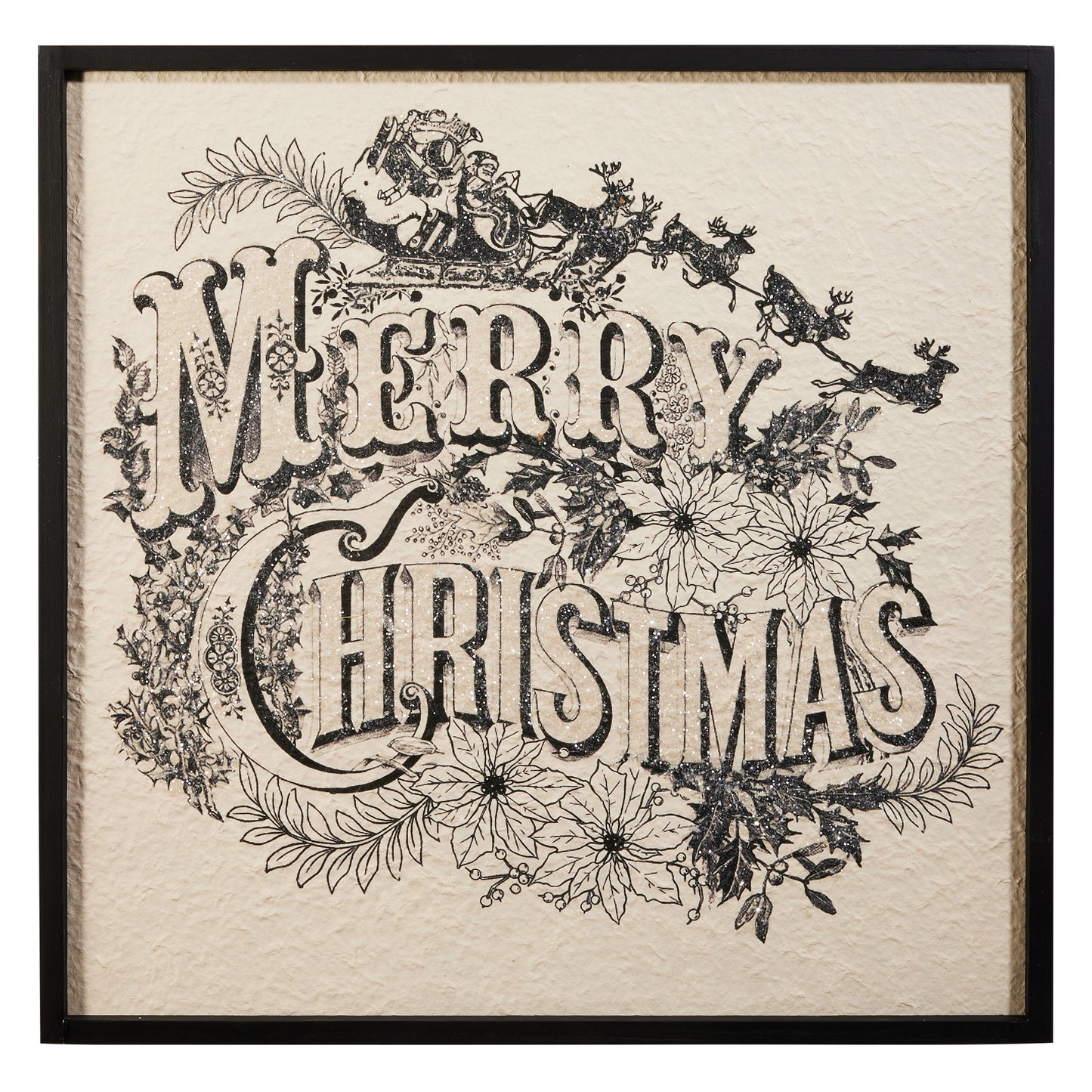 22" Vintage Merry Christmas Wall Art