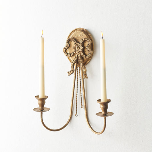 16.5" Gold Bow Wall Sconce