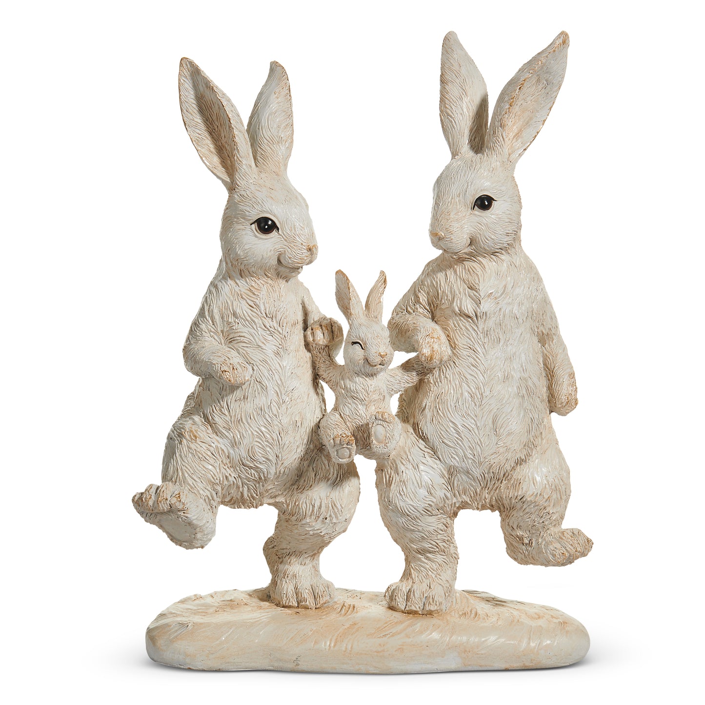 11" Textured Bunny Family