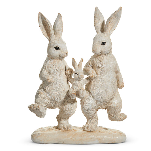 11" Textured Bunny Family