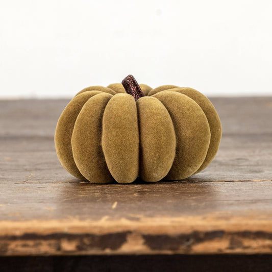 3" Flocked Pumpkin