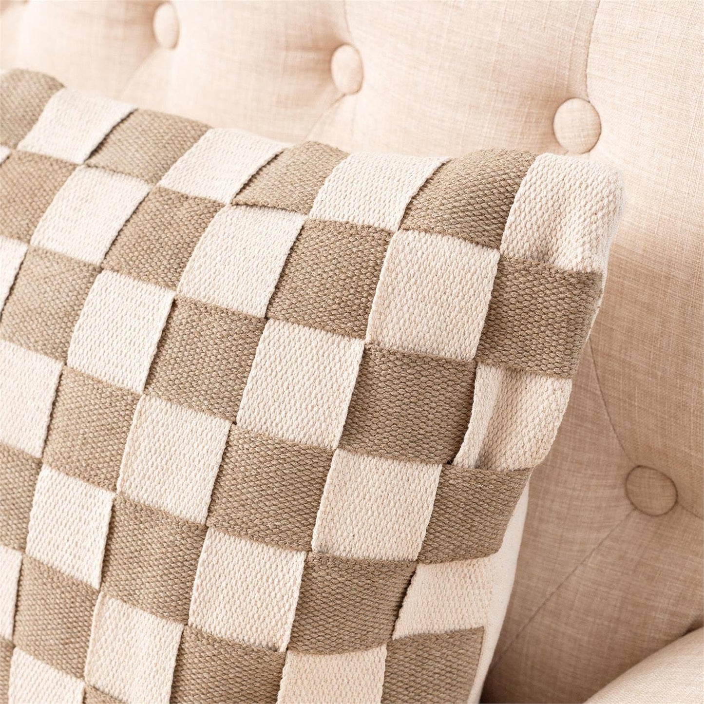 Artisan Check Woven Pillow