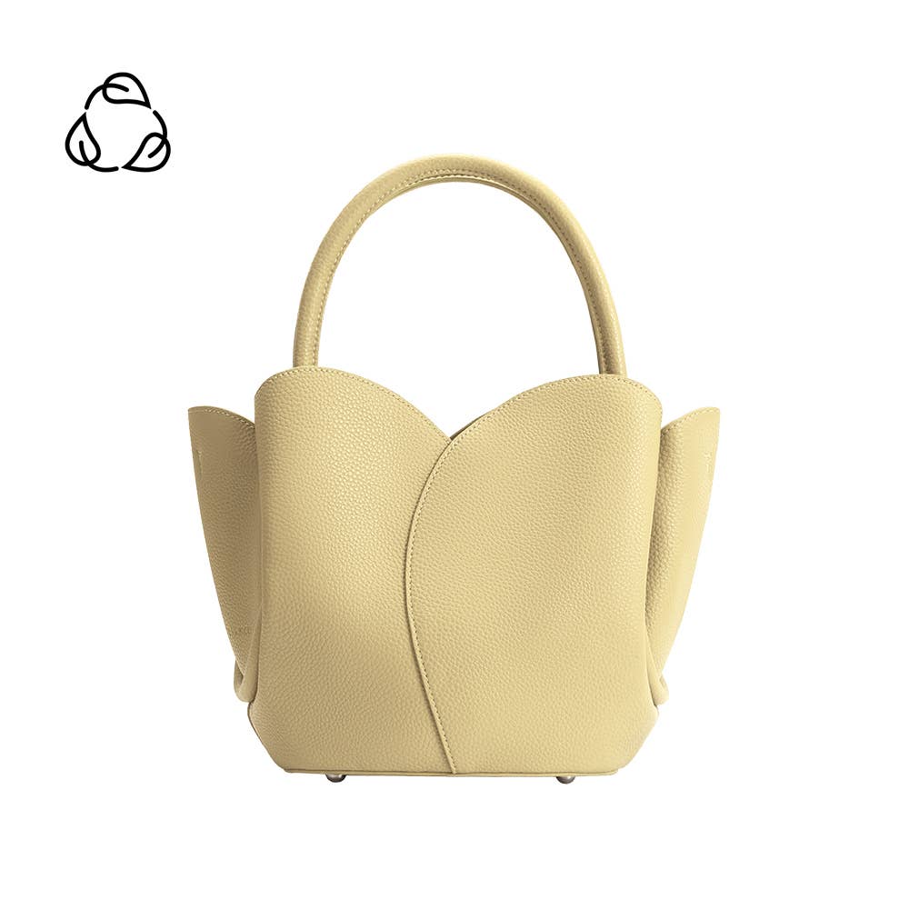 Tulip Top Handle Handbag - Butter