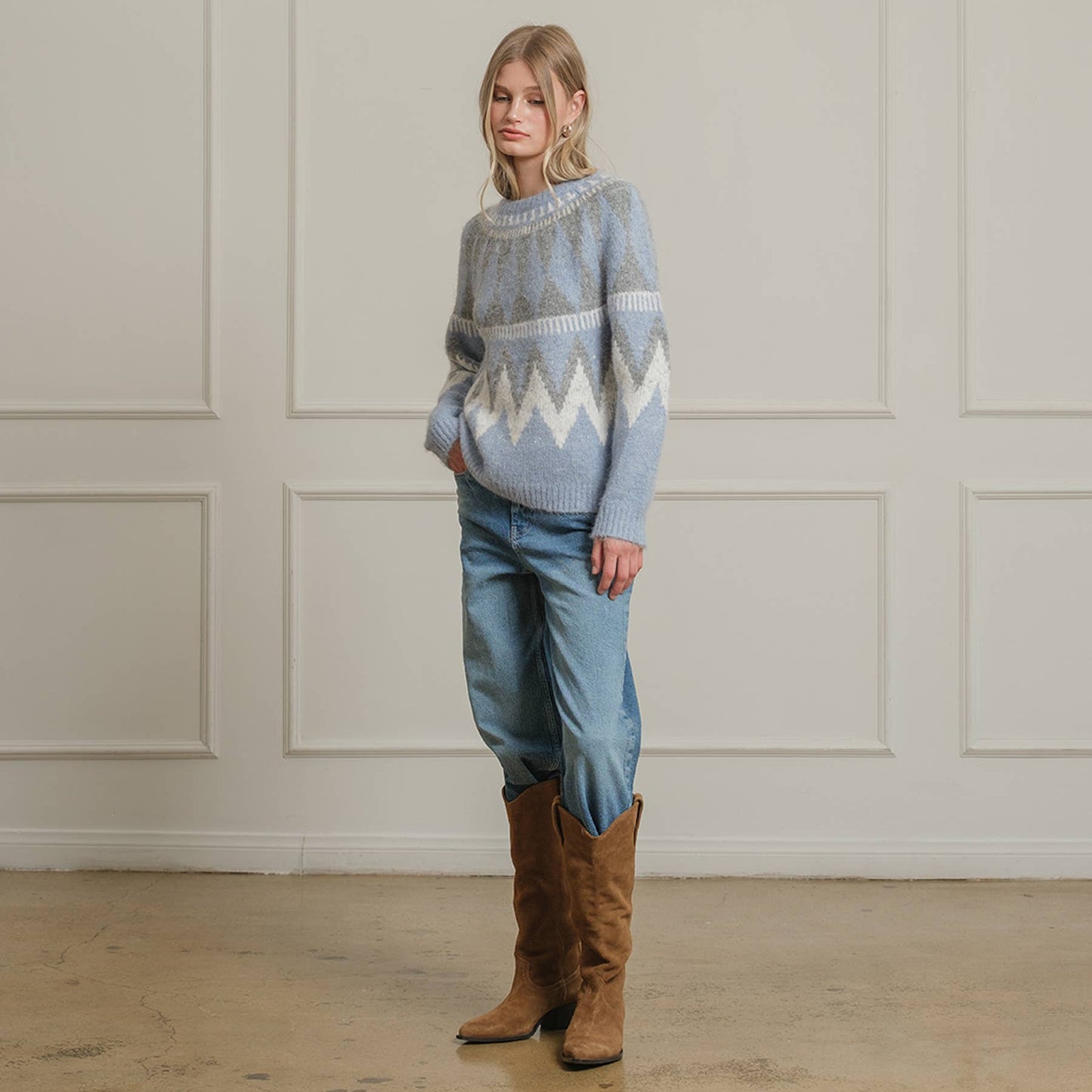 Alpine Diamond Jacquard Sweater