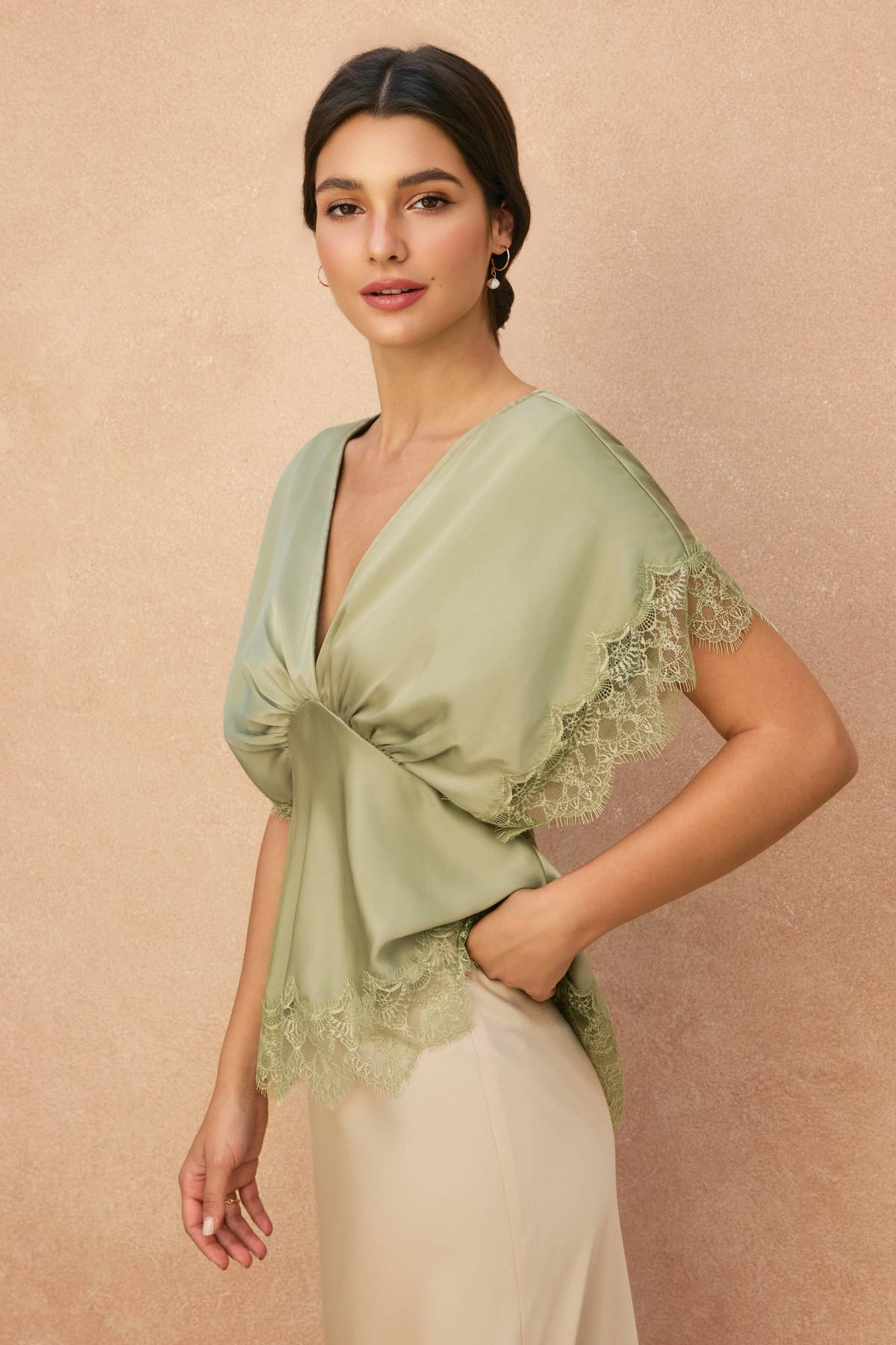 Gemma Lace Blouson Top- Two Colors