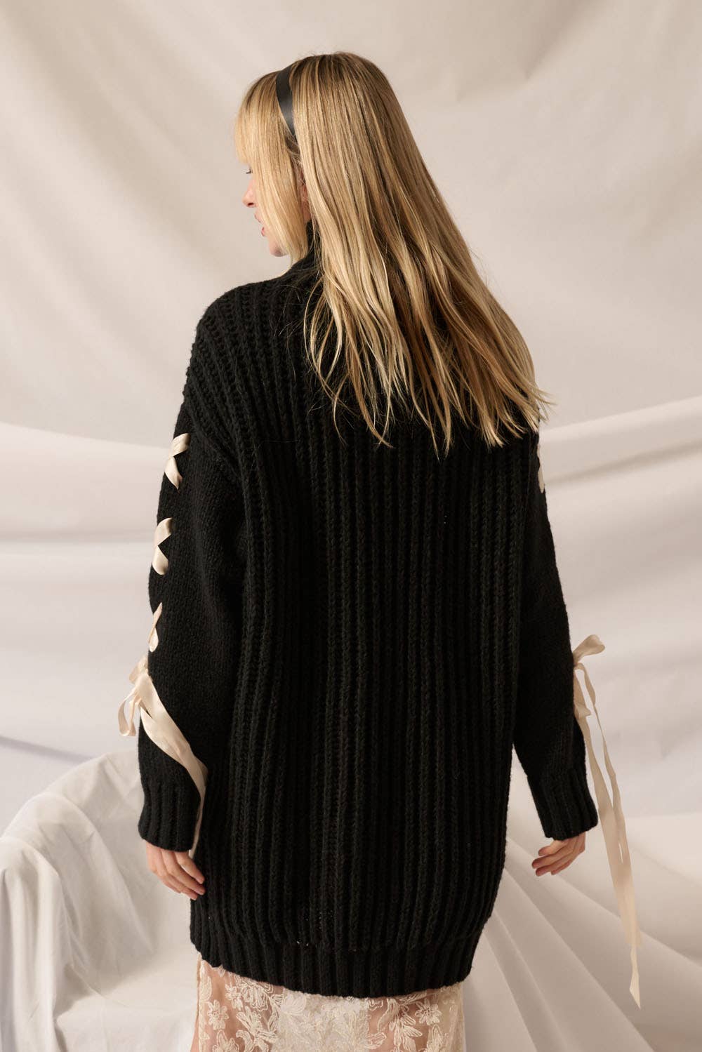 Meredith Ribbon Cable Knit Dress - Two Colors