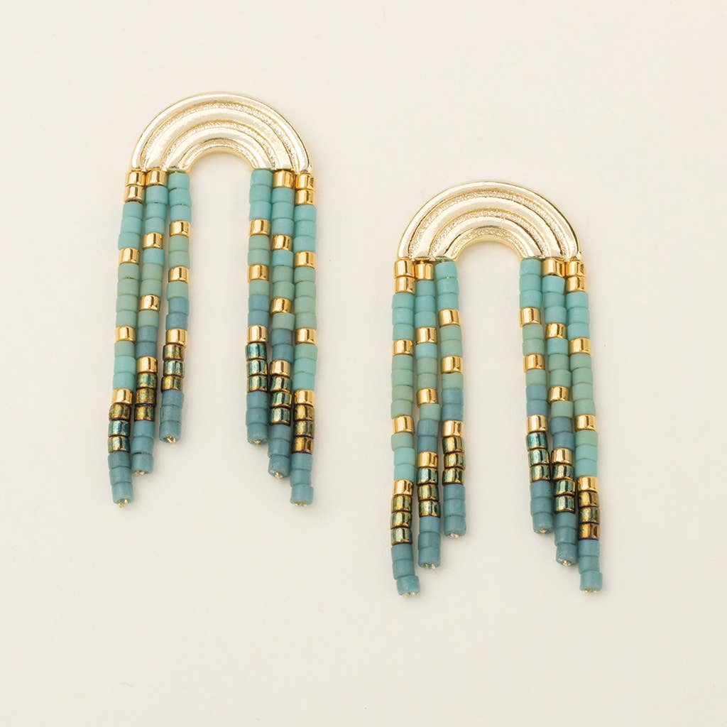Miyuki Rainbow Fringe Earring - Three Colors