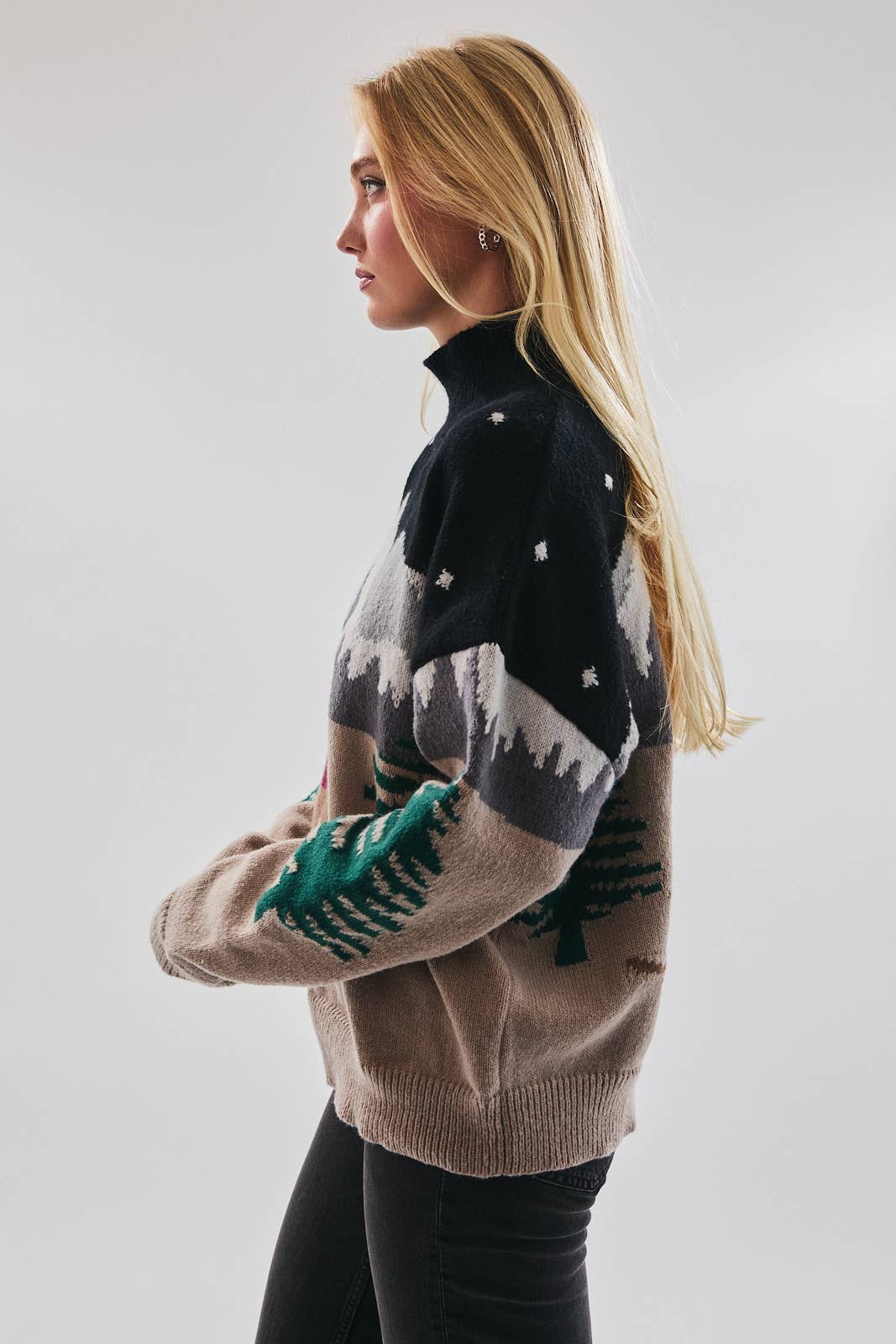 Hit The Slopes Mock Neck Sweater