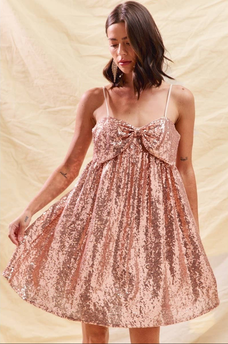 All That Glitters Bow Dress