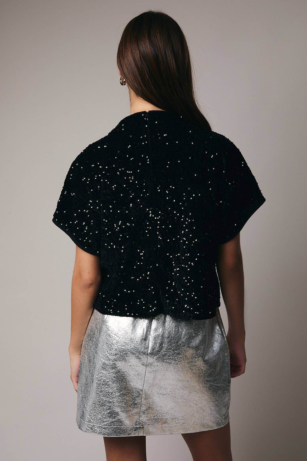 High Society Sequin Velvet Top