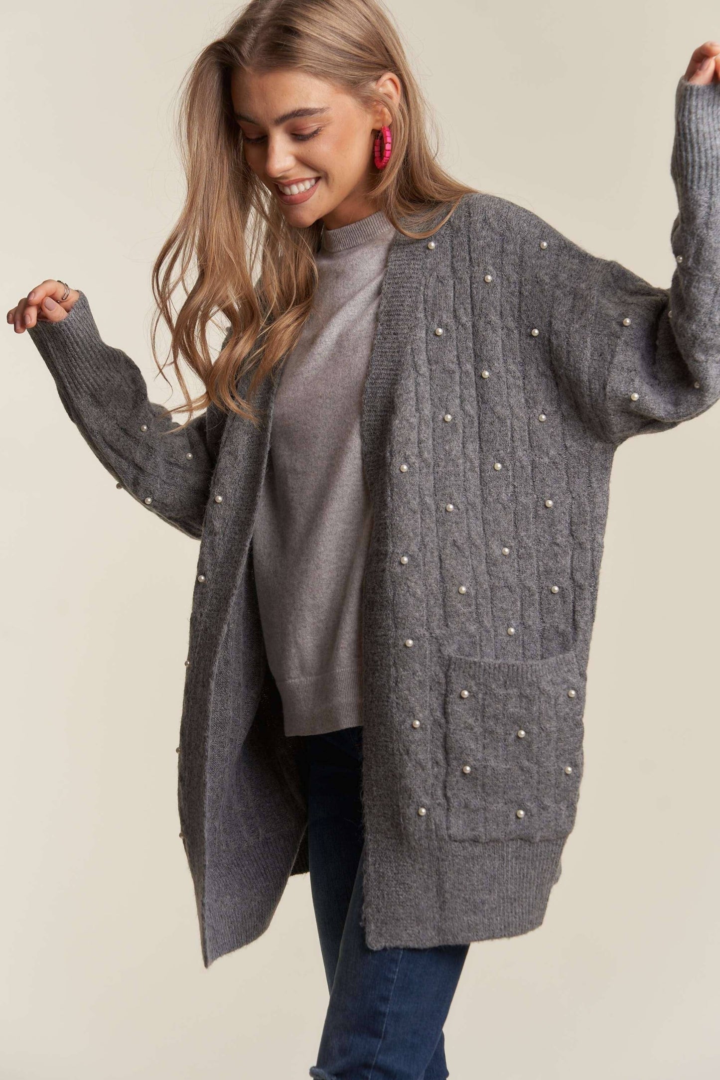 Allie Pearl Detail Cardigan