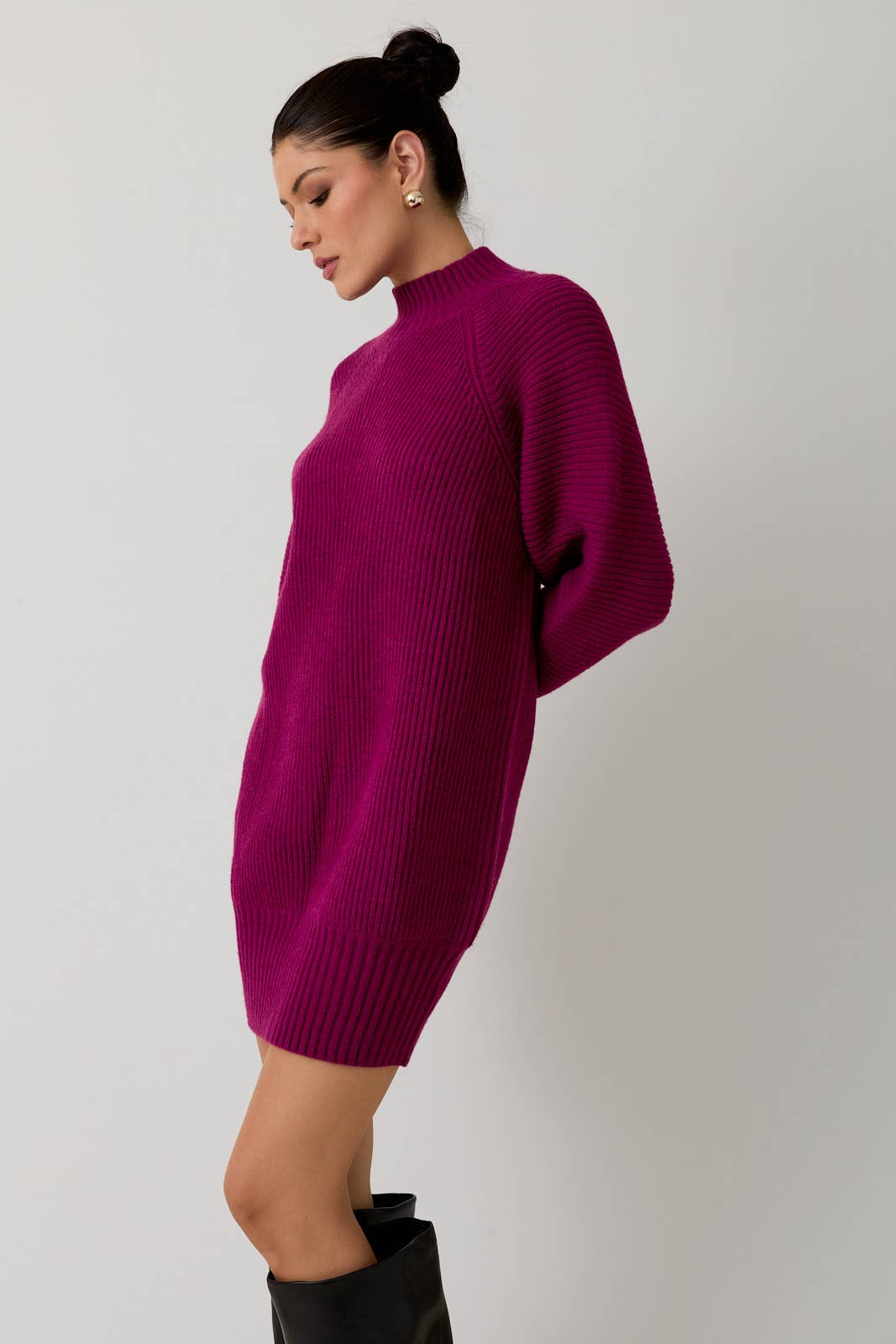 Vera Mock Neck Sweater Dress