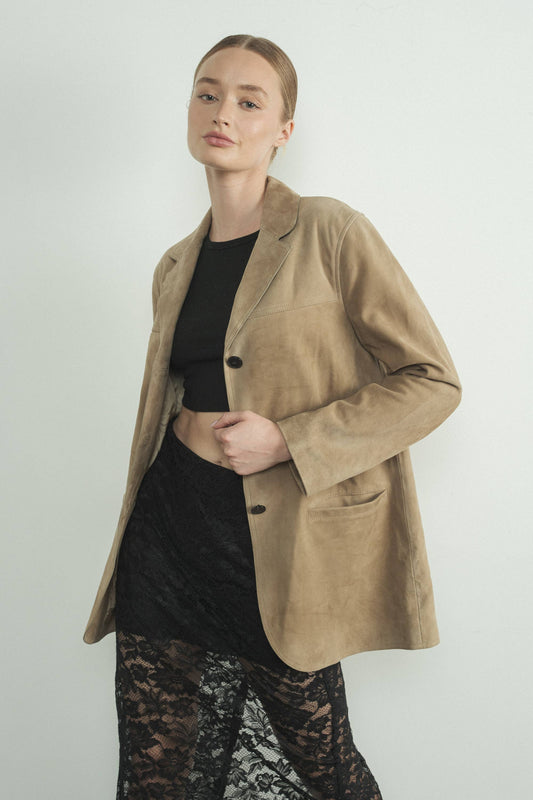 Macy Suede Blazer Jacket