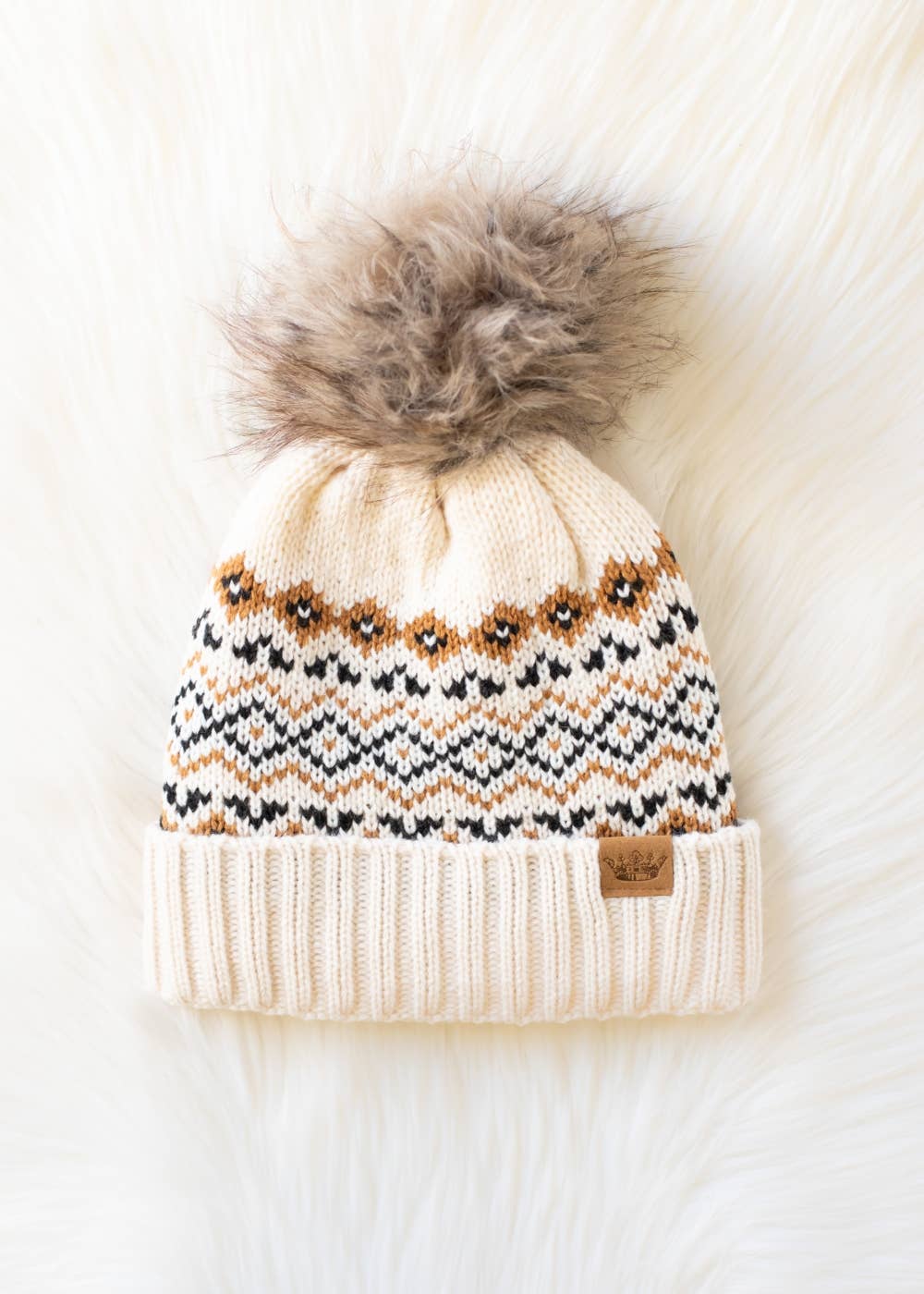 Aspen Fur Pom Hat