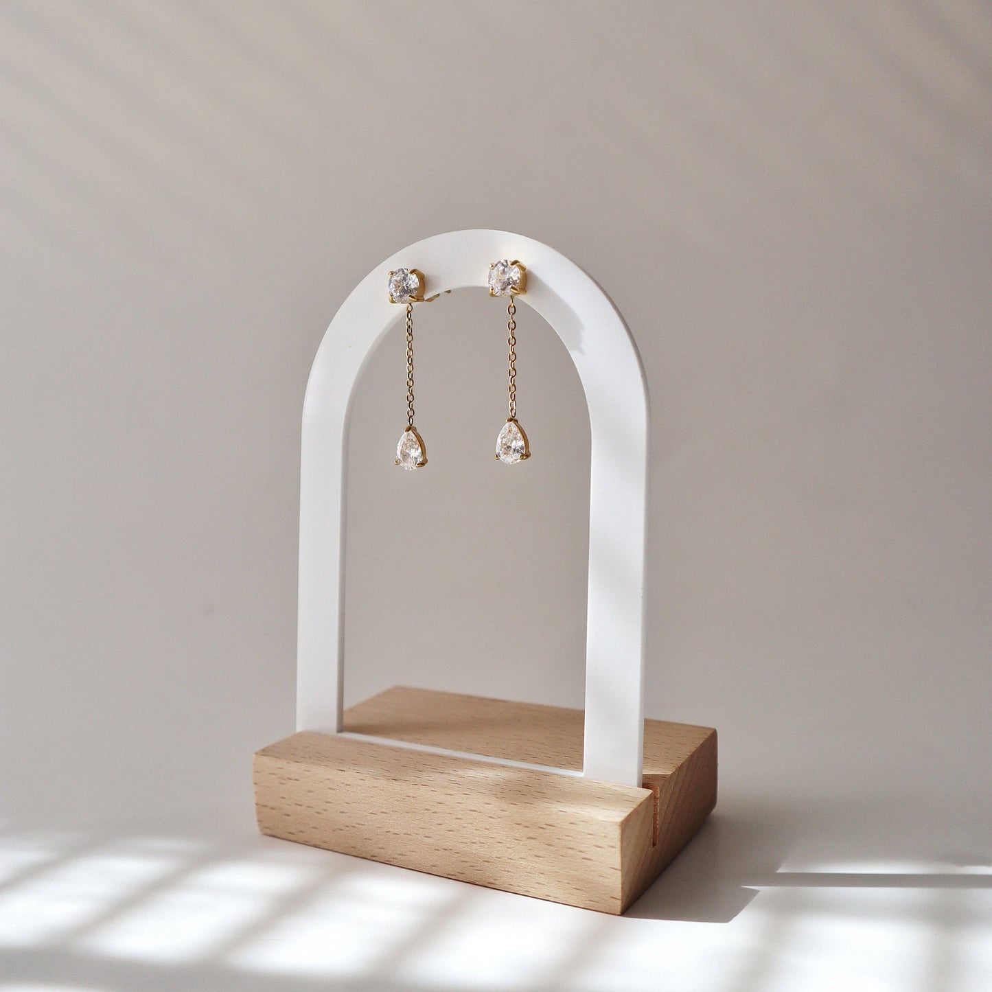 Dewdrop CZ Dangle Earrings