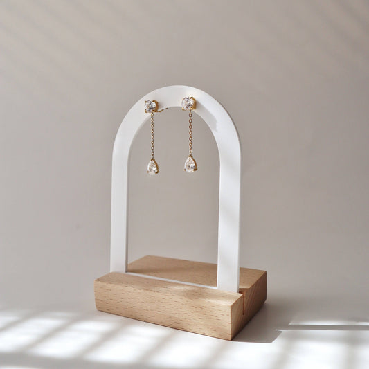 Dewdrop CZ Dangle Earrings