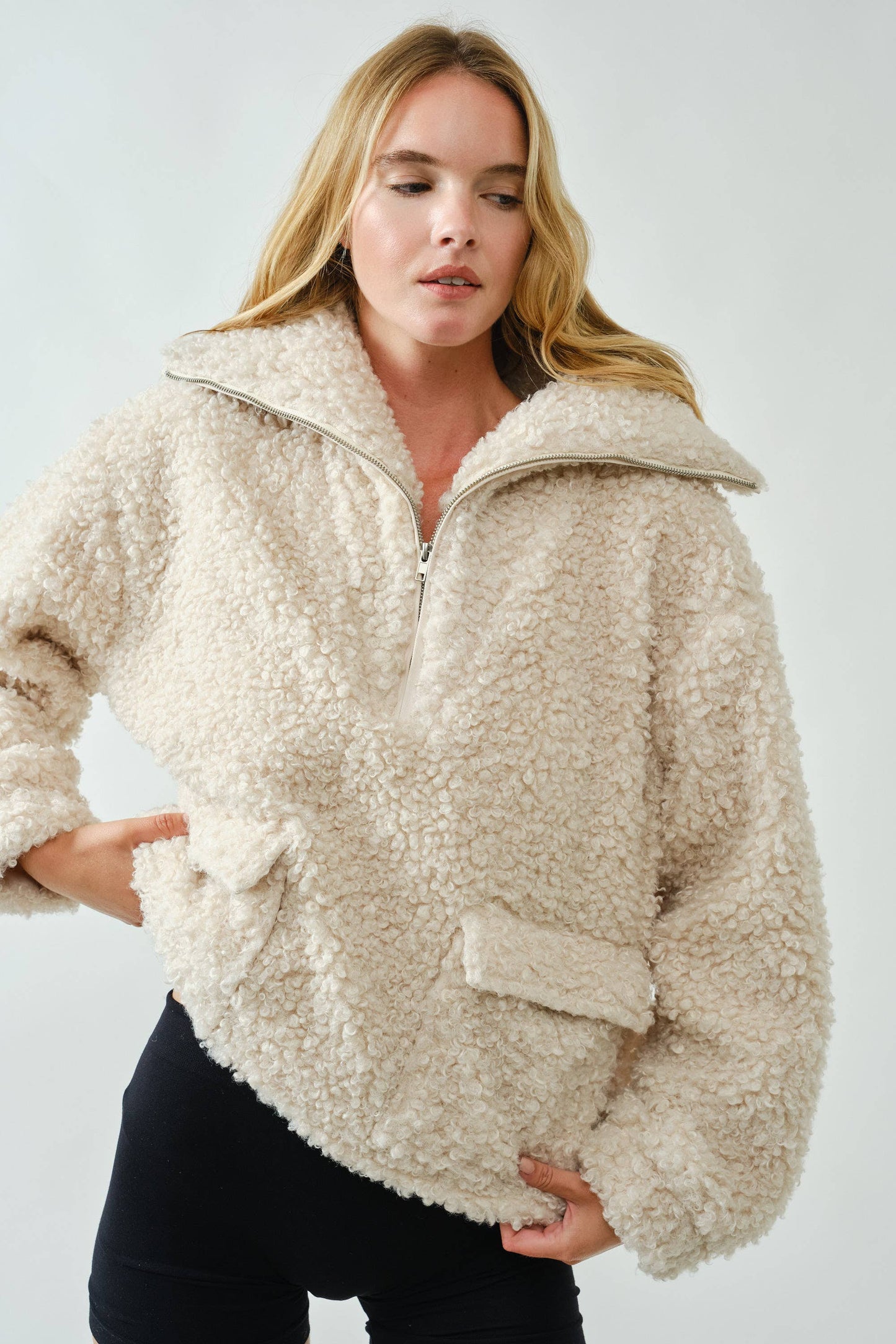 Mona Teddy Zip Jacket - Two Colors