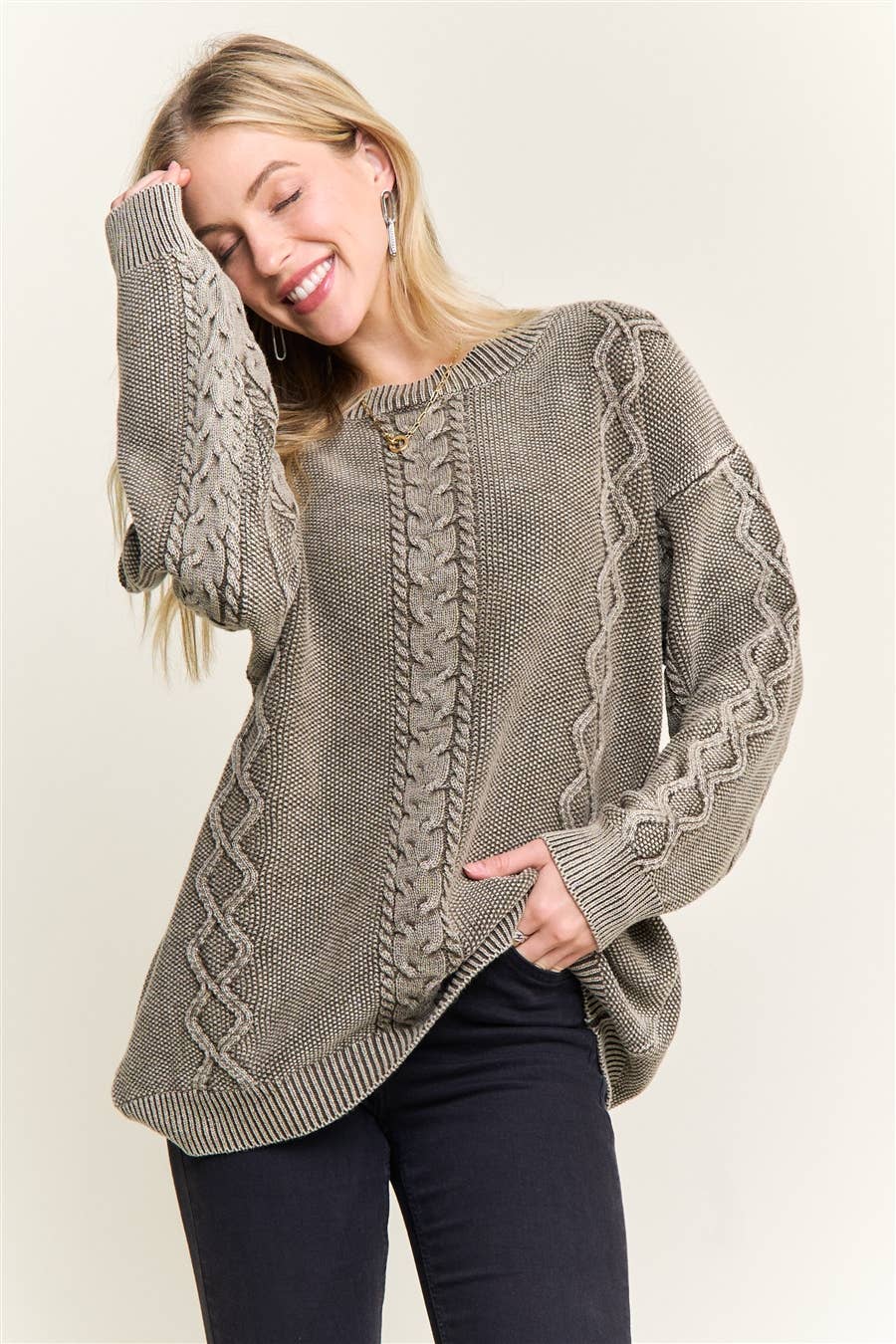 Harlow Vintage Crew Neck Sweater