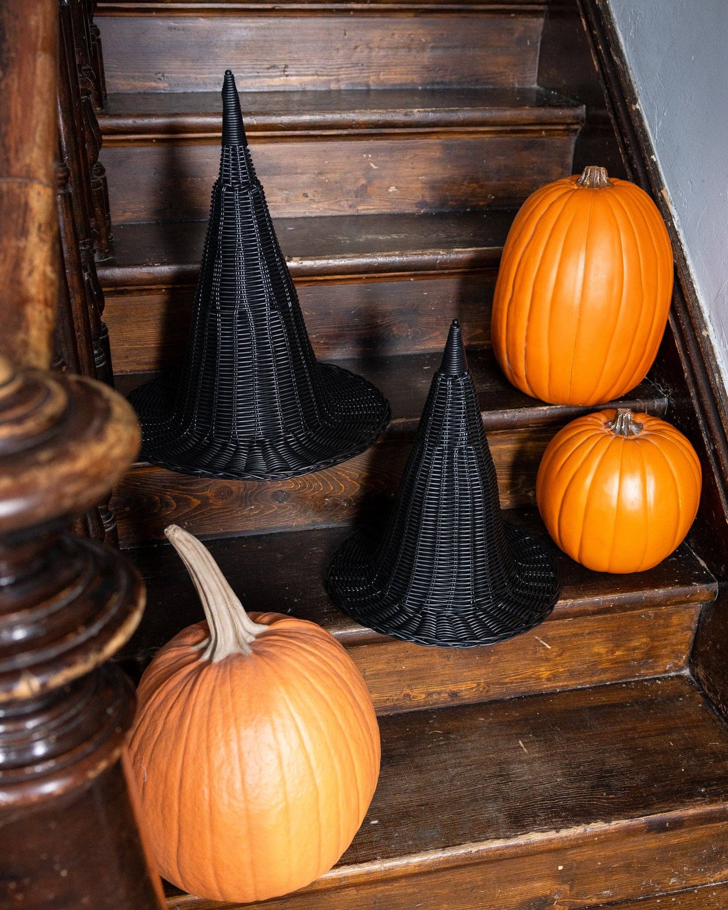 Faux Wicker Witch Hats