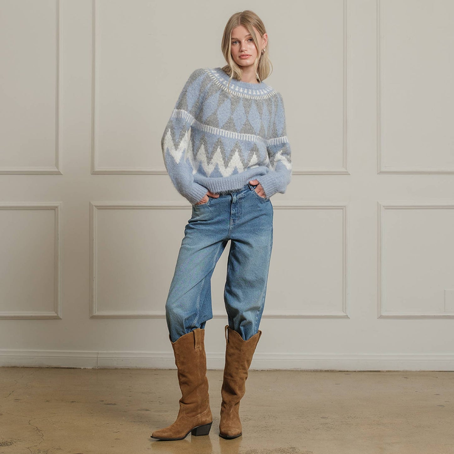 Alpine Diamond Jacquard Sweater