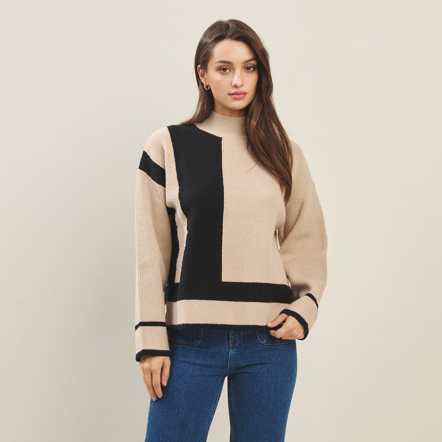 Aria Color Block Sweater