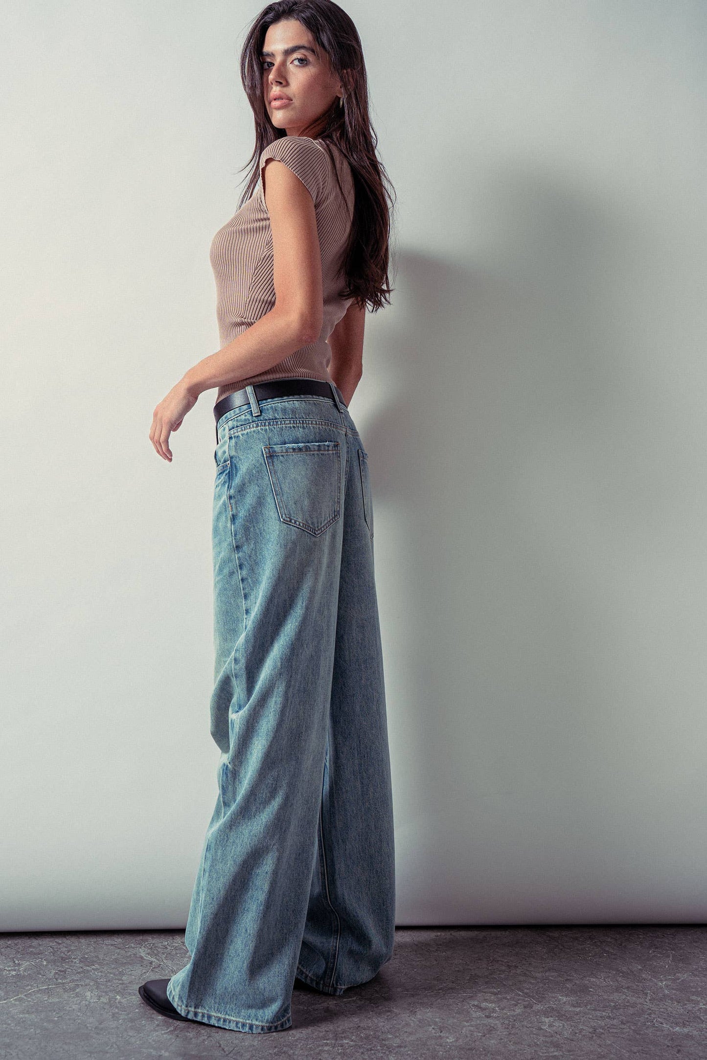 Jolie Vintage Wash Baggy Jeans