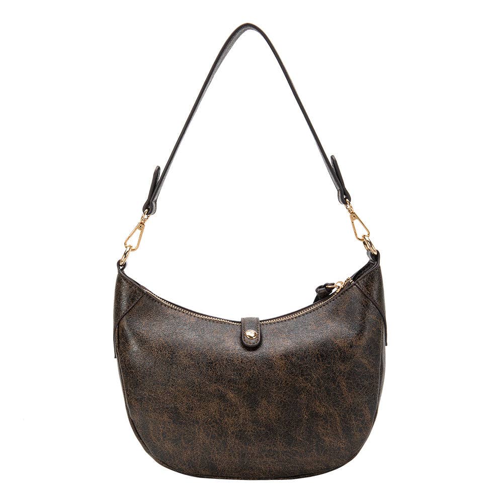 Maeve Studded Shoulder Bag - Espresso